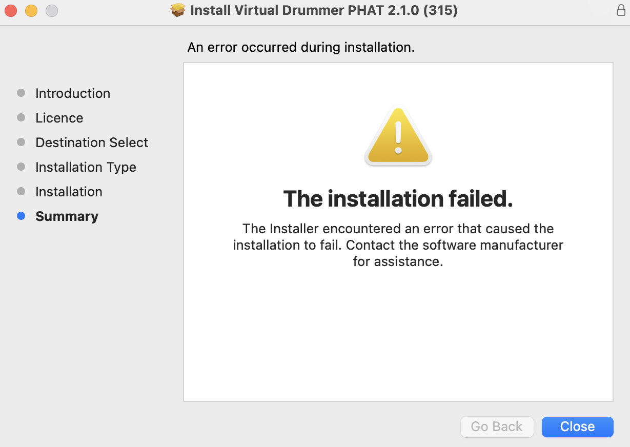 UJAM Phat Installation failure .png