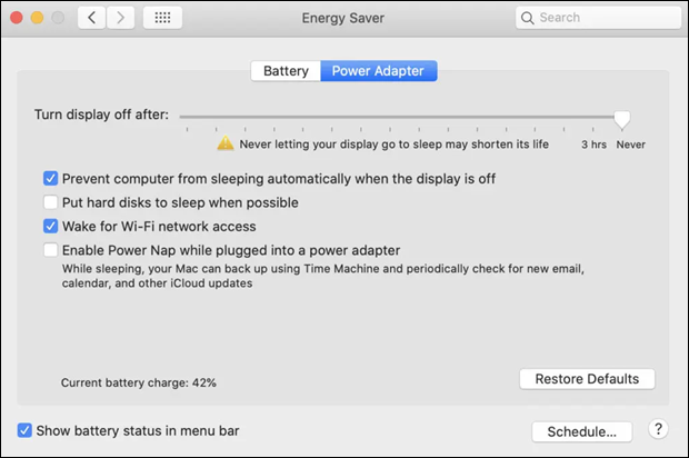 Energy Saver: Power Adapter