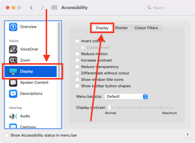 Accessibility: Display
