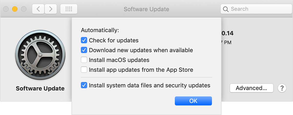 Disable macOS updates
