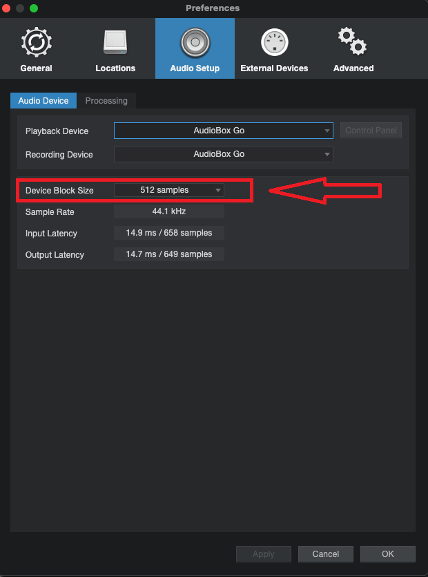Device Block Size