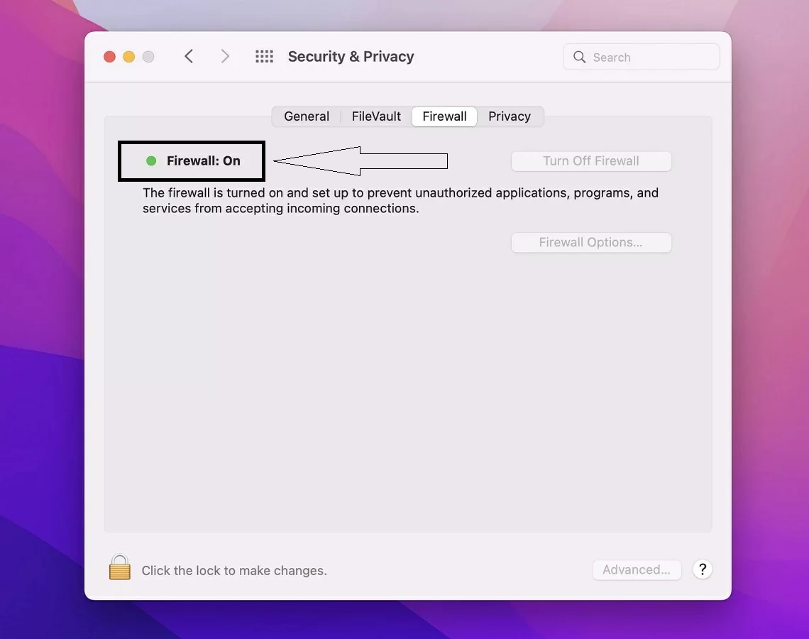 Firewall: on