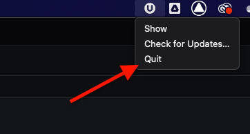 macOS quit UJAM App